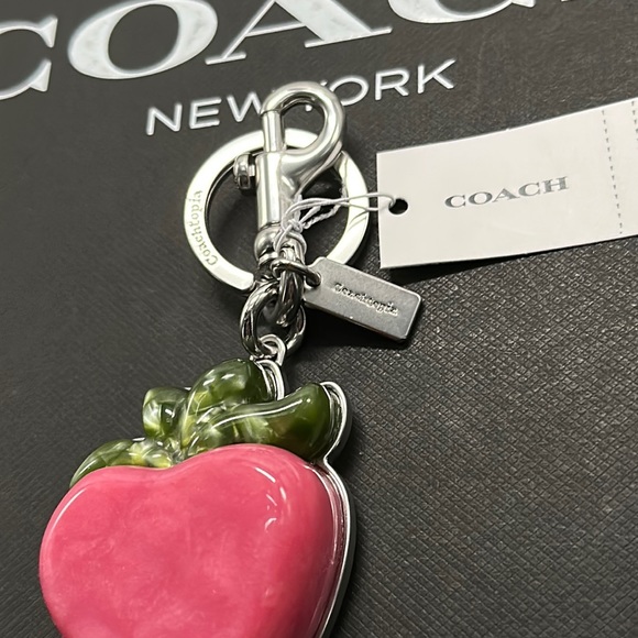 NWT Coachtopia Coach Strawberry Bag Charm Fruit 70% Recycled Resin FOB Keychain - Picture 12 of 15